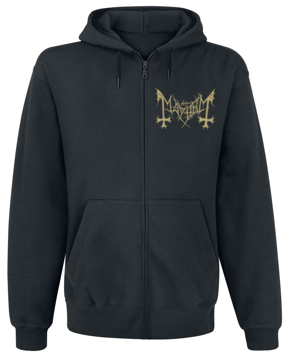 Sweat-shirt zippé à capuche  de Mayhem - Daemon - M à XXL - pour Homme - noir - mayhem