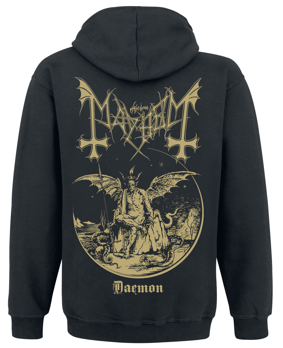 Sweat-shirt zippé à capuche  de Mayhem - Daemon - M à XXL - pour Homme - noir - mayhem - View 2