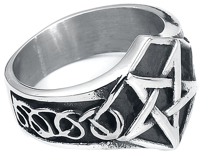 Bague Gothic de etNox hard and heavy - Pentagram - pour Unisexe - couleur argent - etNox hard and heavy - View 2