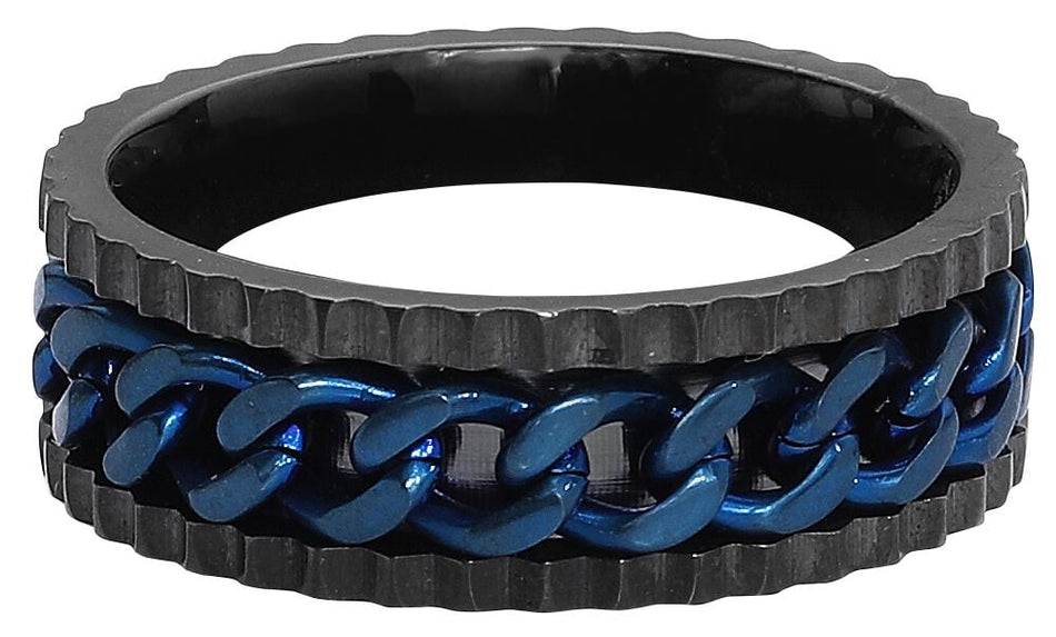 Bague  de etNox - Chaîne - pour Homme - noir/bleu - etNox