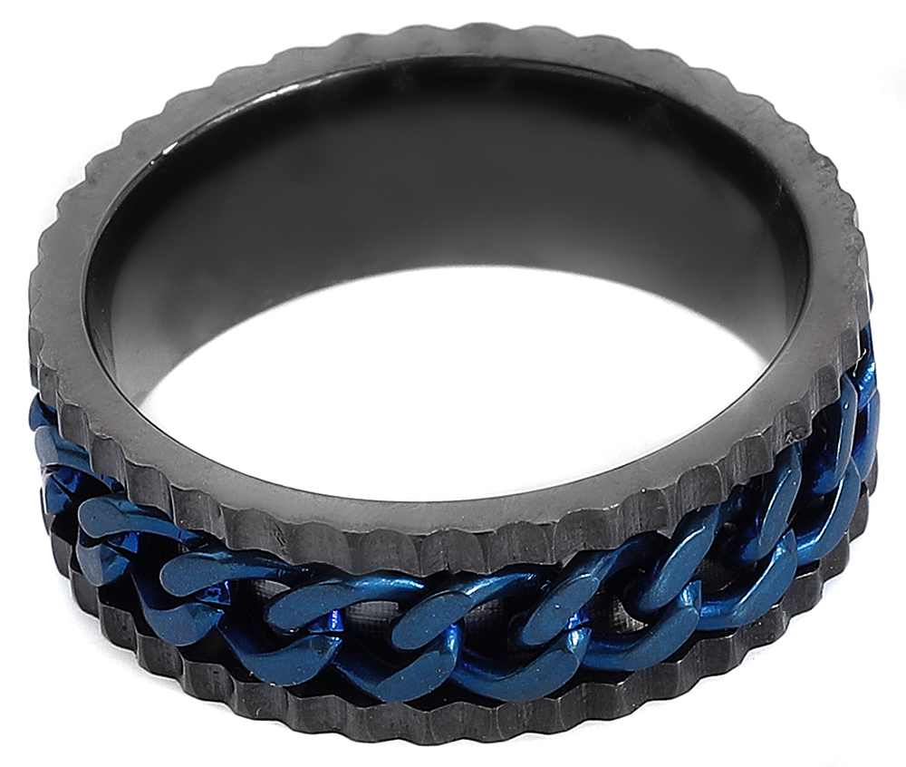 Bague  de etNox - Chaîne - pour Homme - noir/bleu - etNox - View 2