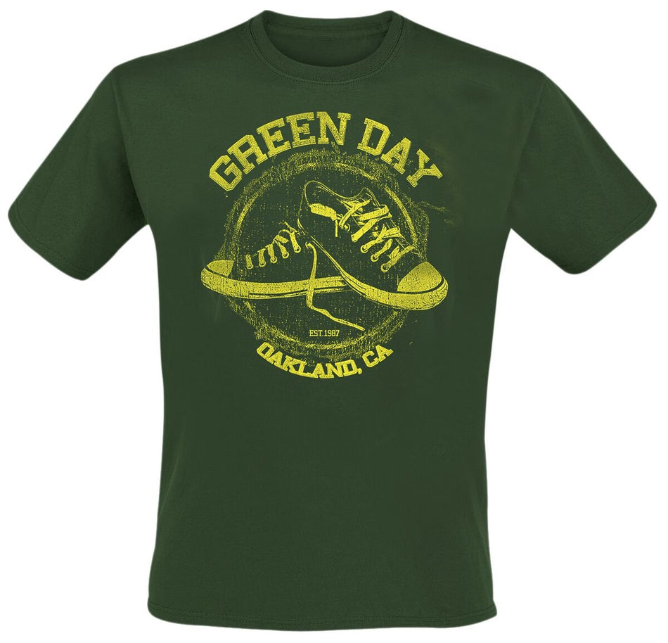 T-Shirt Manches courtes  de Green Day - All Star - S à XXL - pour Homme - vert - green day