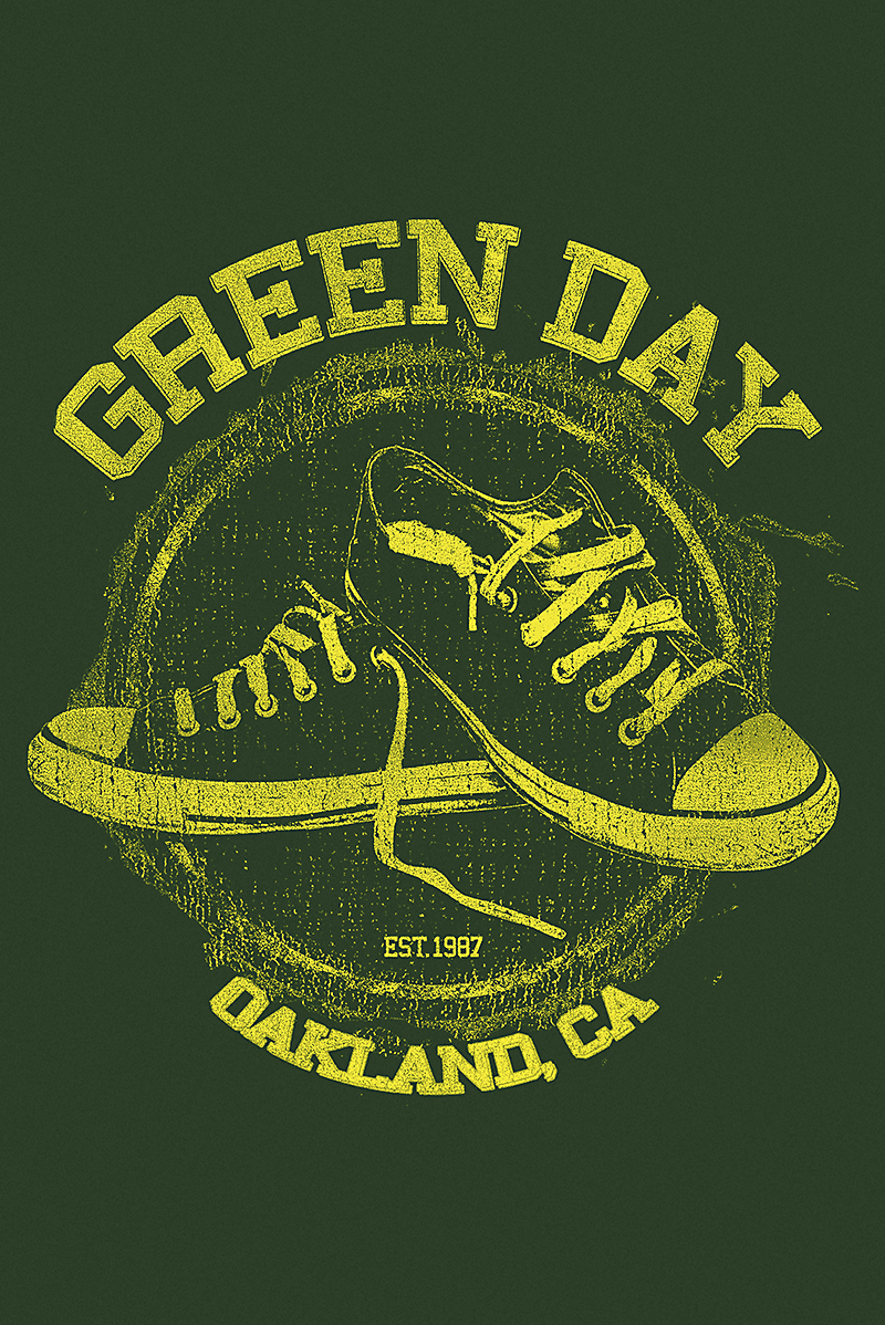 T-Shirt Manches courtes  de Green Day - All Star - S à XXL - pour Homme - vert - green day - View 2