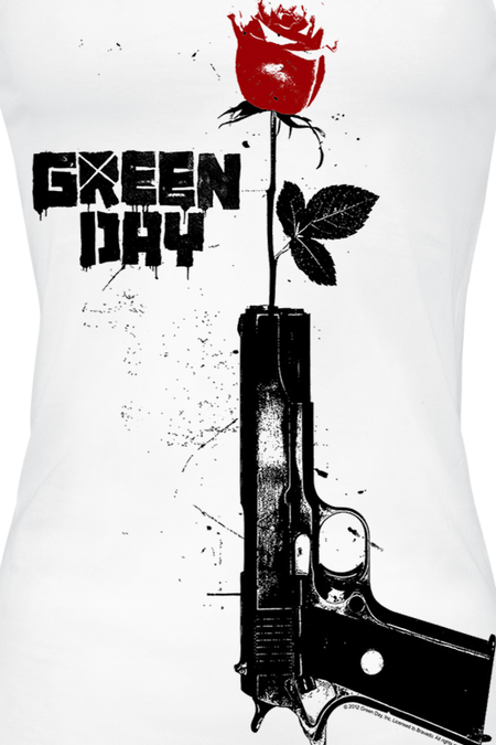 Top  de Green Day - Progression - M à L - pour Femme - blanc - green day - View 2