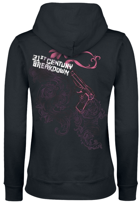 Sweat-shirt à capuche  de Green Day - Gun Flower - S à XXL - pour Femme - noir - green day - View 2