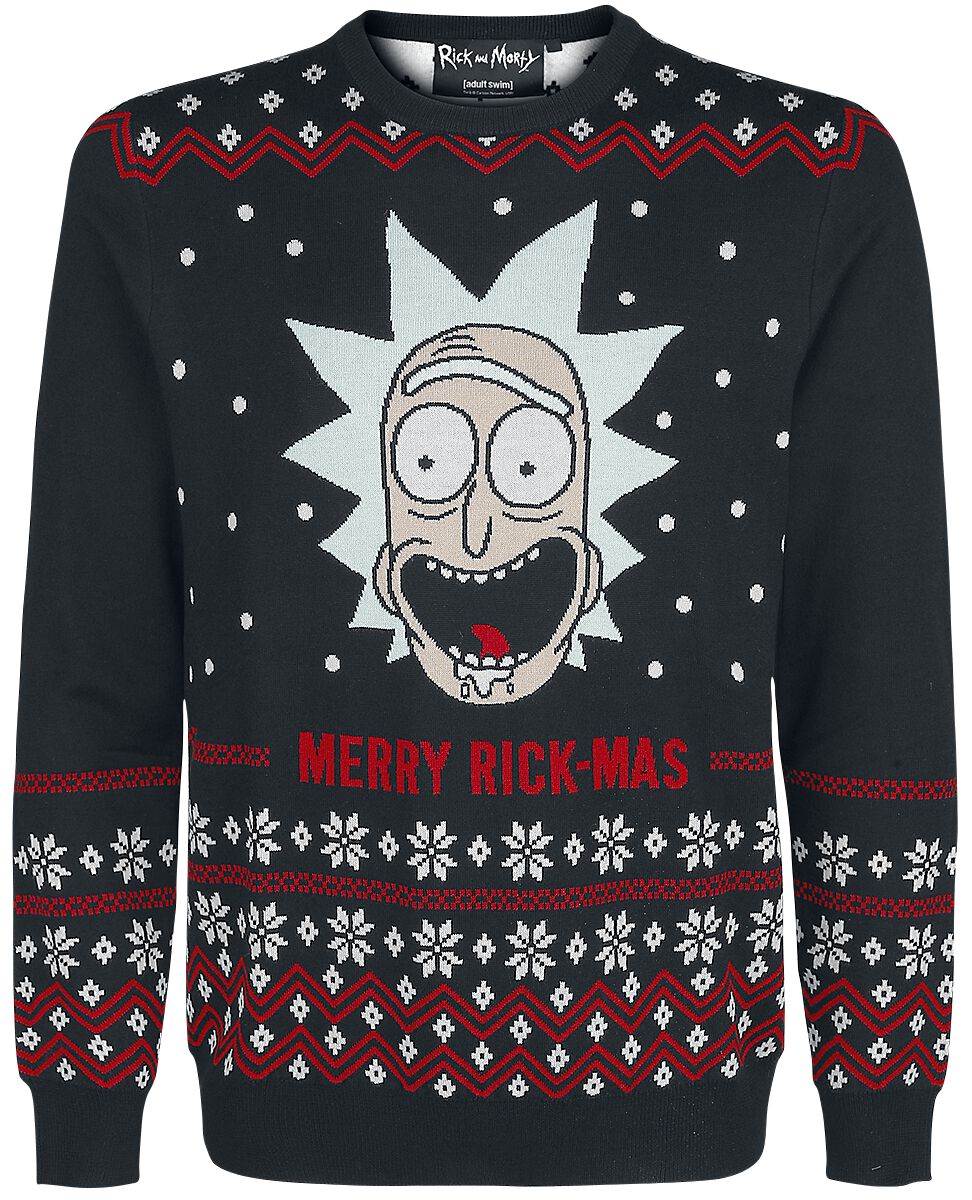 Pull de Noël  de Rick & Morty - Merry Rick Mas - S à XXL - pour Homme - noir - Rick & Morty