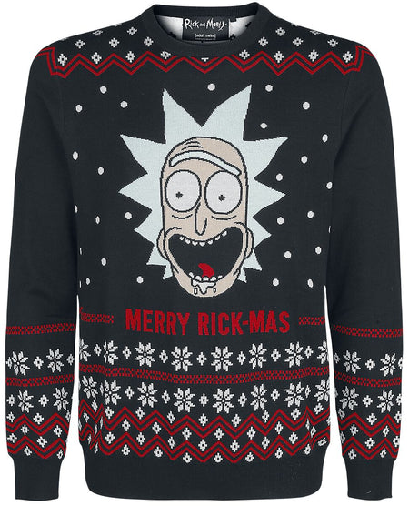 Pull de Noël  de Rick & Morty - Merry Rick Mas - S à XXL - pour Homme - noir - Rick & Morty