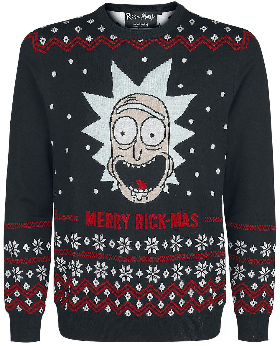 Pull de Noël  de Rick & Morty - Merry Rick Mas - S à XXL - pour Homme - noir - Rick & Morty