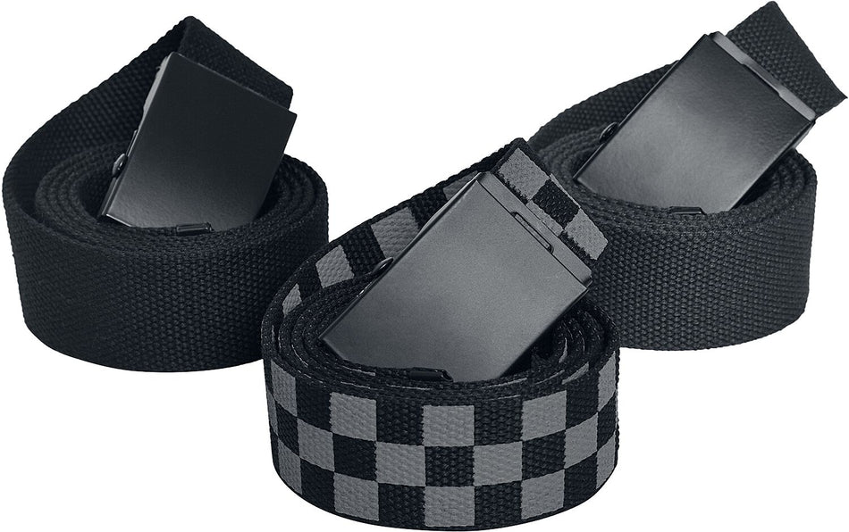 Ceinture  de Urban Classics - Trio De Ceintures - Lot De 3 - pour Unisexe - noir/anthracite - Urban Classics
