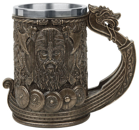 Chope à bière Gothic de Nemesis Now - Bronze Drakkar Viking - pour Unisexe - noir - Nemesis Now