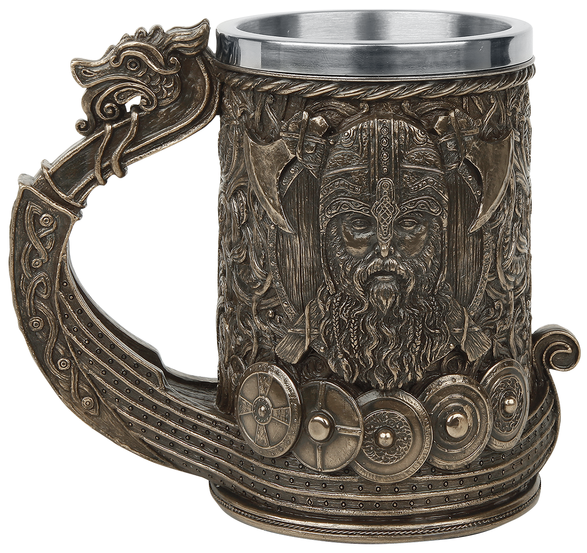 Chope à bière Gothic de Nemesis Now - Bronze Drakkar Viking - pour Unisexe - noir - Nemesis Now - View 2