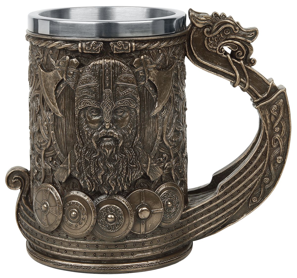 Chope à bière Gothic de Nemesis Now - Bronze Drakkar Viking - pour Unisexe - noir - Nemesis Now