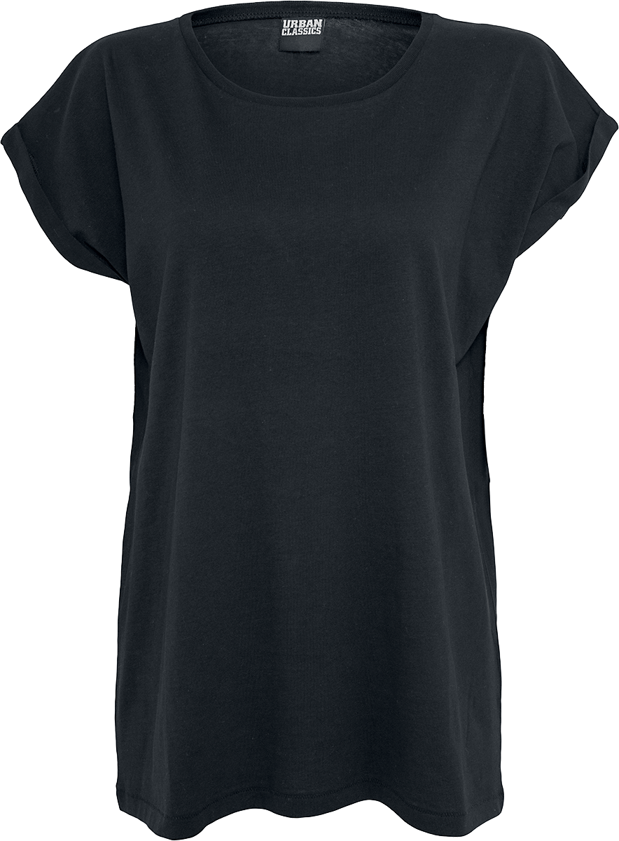 T-Shirt Manches courtes  de Urban Classics - Lot De 2 T-Shirts Épaules Étendues - XS à XL - pour Femme - noir/blanc - Urban Classics - View 2