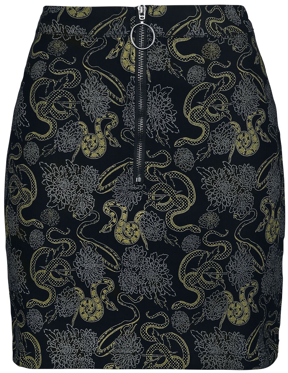 Jupe courte Gothic de Banned Alternative - Jupe Slither - XS à XL - pour Femme - noir - Banned Alternative