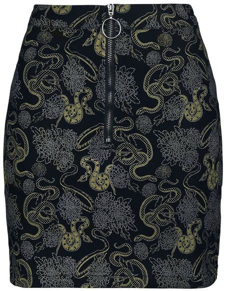 Jupe courte Gothic de Banned Alternative - Jupe Slither - XS à XL - pour Femme - noir - Banned Alternative