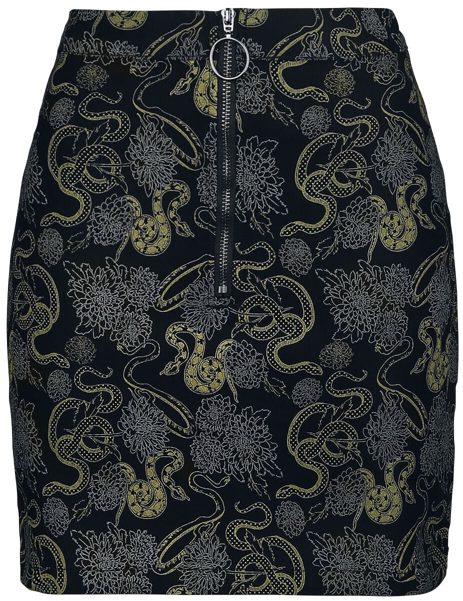 Jupe courte Gothic de Banned Alternative - Jupe Slither - XS à XL - pour Femme - noir - Banned Alternative
