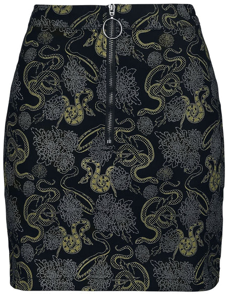 Jupe courte Gothic de Banned Alternative - Jupe Slither - XS à XL - pour Femme - noir - Banned Alternative