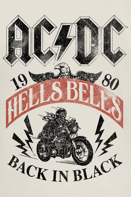 T-Shirt Manches courtes  de AC/DC - Hells Bells 1980 - S à XXL - pour Homme - beige - AC/DC - View 2