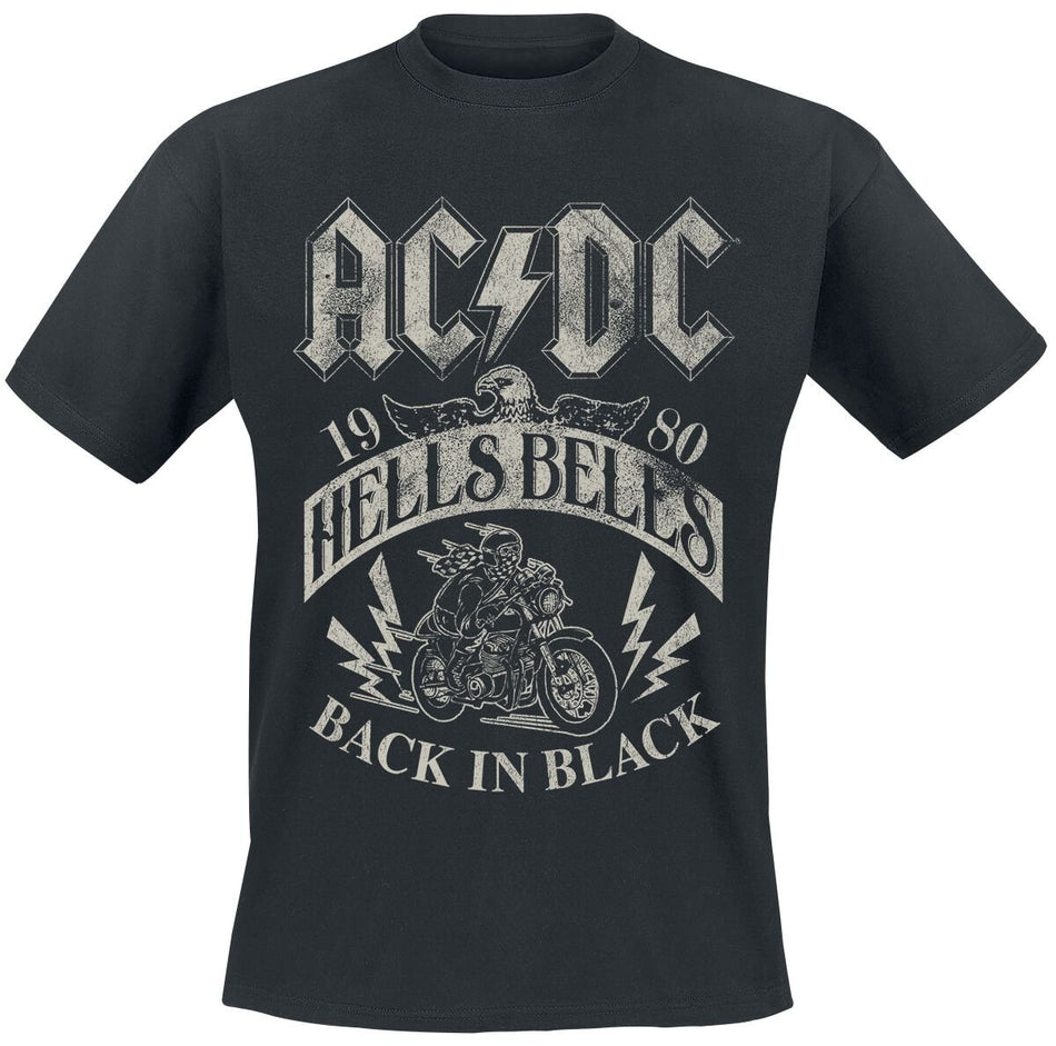 T-Shirt Manches courtes  de AC/DC - Hells Bells 1980 - S à 5XL - pour Unisexe - noir - AC/DC