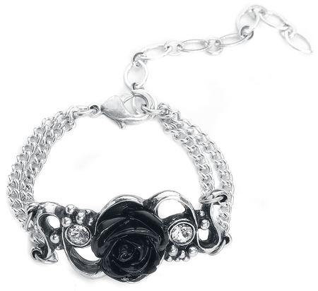 Bracelet Gothic de Alchemy Gothic - Bacchanal Rose - pour Femme - couleur argent - Alchemy Gothic - View 2