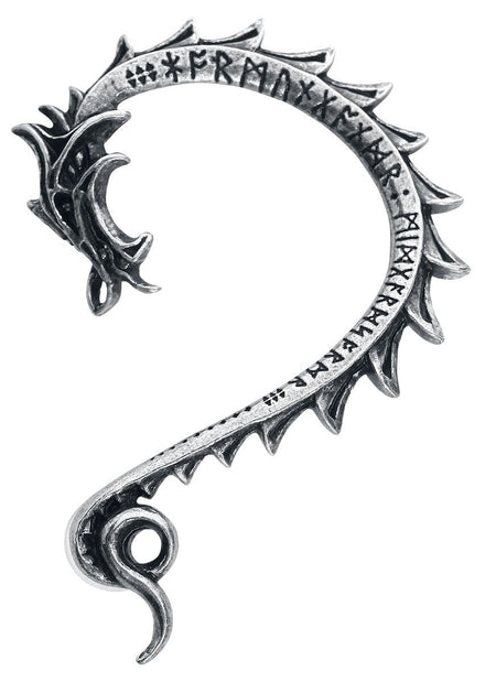 Bijou d'oreille Gothic de Alchemy Gothic - Jormungand - pour Femme - couleur argent - Alchemy Gothic