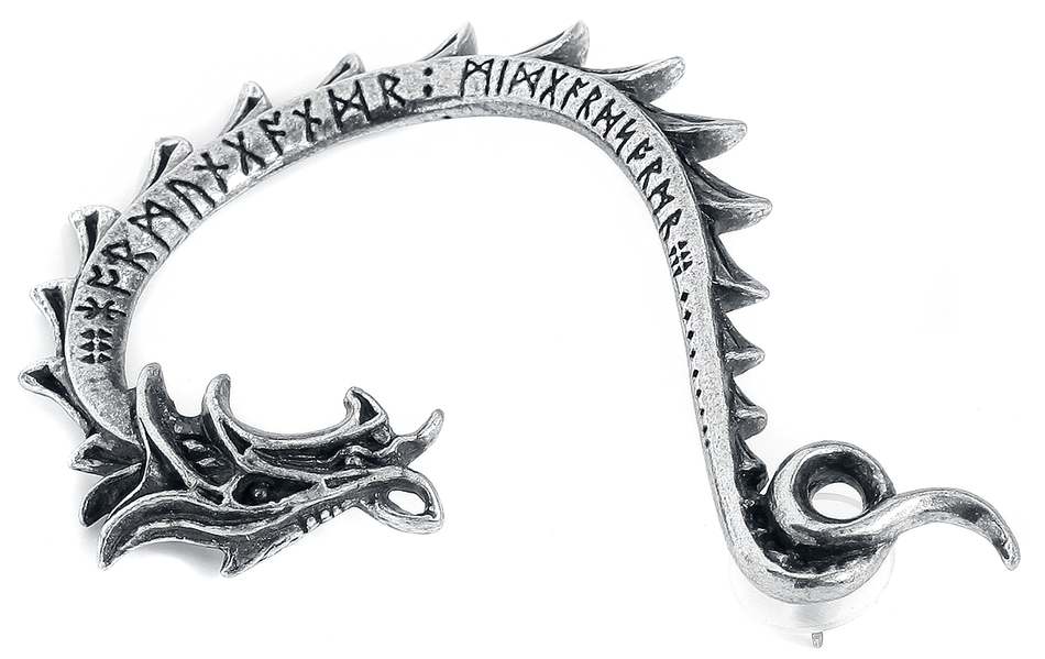 Bijou d'oreille Gothic de Alchemy Gothic - Jormungand - pour Femme - couleur argent - Alchemy Gothic - View 2