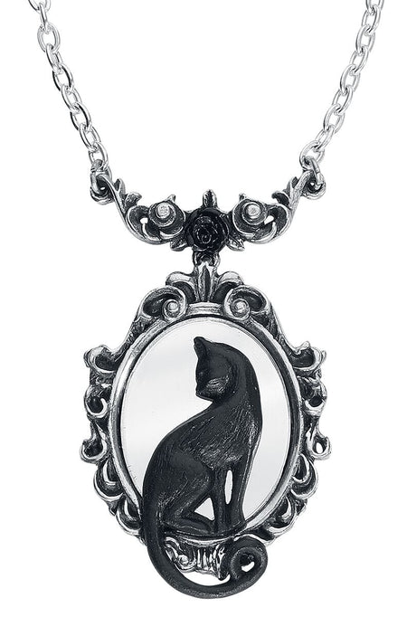 Collier Gothic de Alchemy Gothic - Feline Felicity - pour Femme - couleur argent - Alchemy Gothic