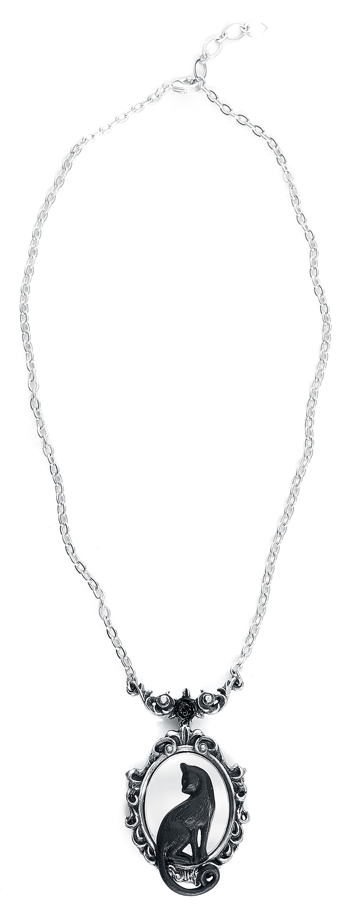 Collier Gothic de Alchemy Gothic - Feline Felicity - pour Femme - couleur argent - Alchemy Gothic - View 2
