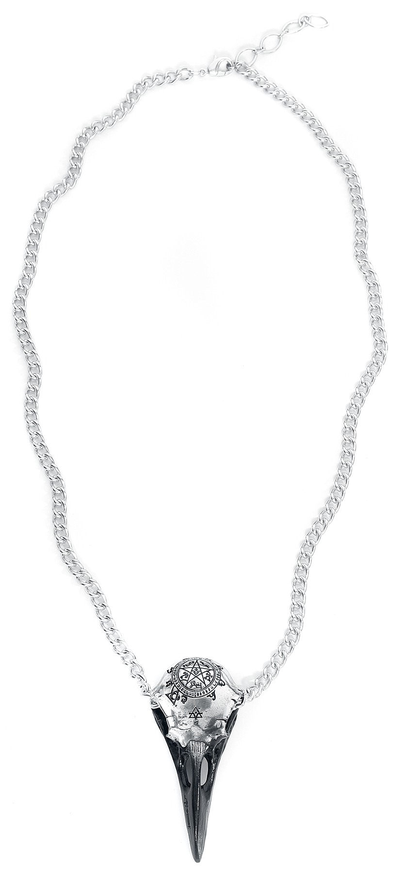 Collier Gothic de Alchemy Gothic - Volvan Raven Skull - pour Unisexe - couleur argent - Alchemy Gothic - View 2