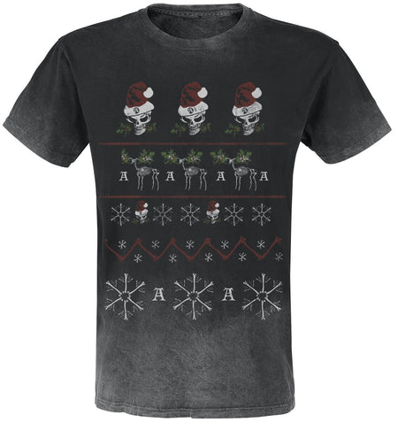 T-Shirt Manches courtes  de Alchemy England - Merry Deadly Christmas - S à 4XL - pour Homme - gris - Alchemy England