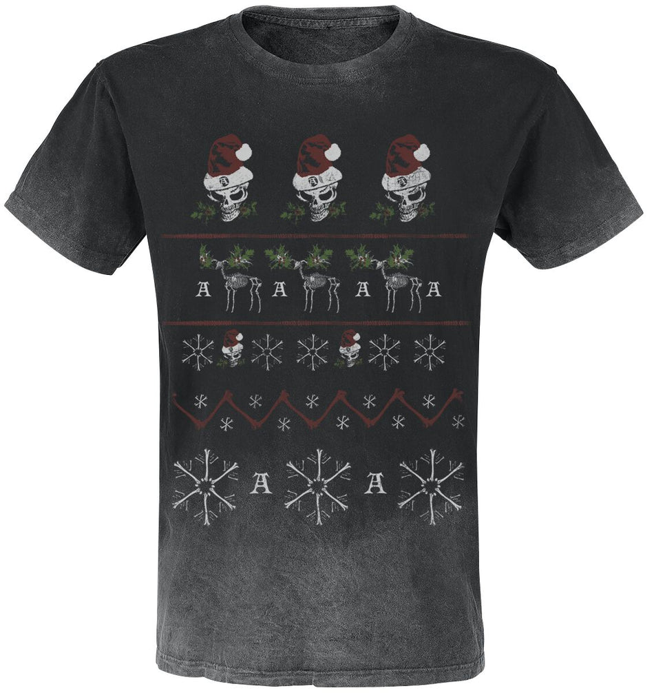 T-Shirt Manches courtes  de Alchemy England - Merry Deadly Christmas - S à 4XL - pour Homme - gris - Alchemy England
