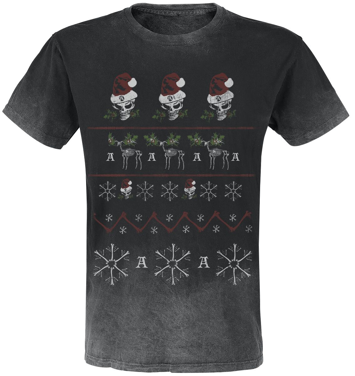 T-Shirt Manches courtes  de Alchemy England - Merry Deadly Christmas - S à 3XL - pour Homme - gris - Alchemy England