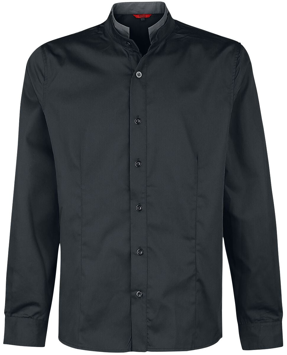 Chemise manches longues Gothic de Banned Alternative - Chemise Double Col - S à M - pour Homme - noir - Banned Alternative