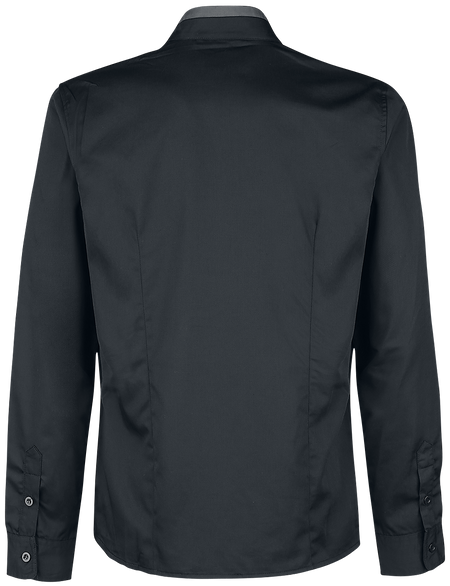 Chemise manches longues Gothic de Banned Alternative - Chemise Double Col - S à M - pour Homme - noir - Banned Alternative - View 2