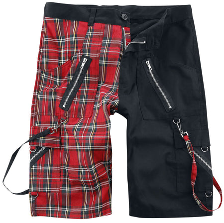 Short Gothic de Banned Alternative - Short Legend - S à XL - pour Homme - noir/rouge - Banned Alternative