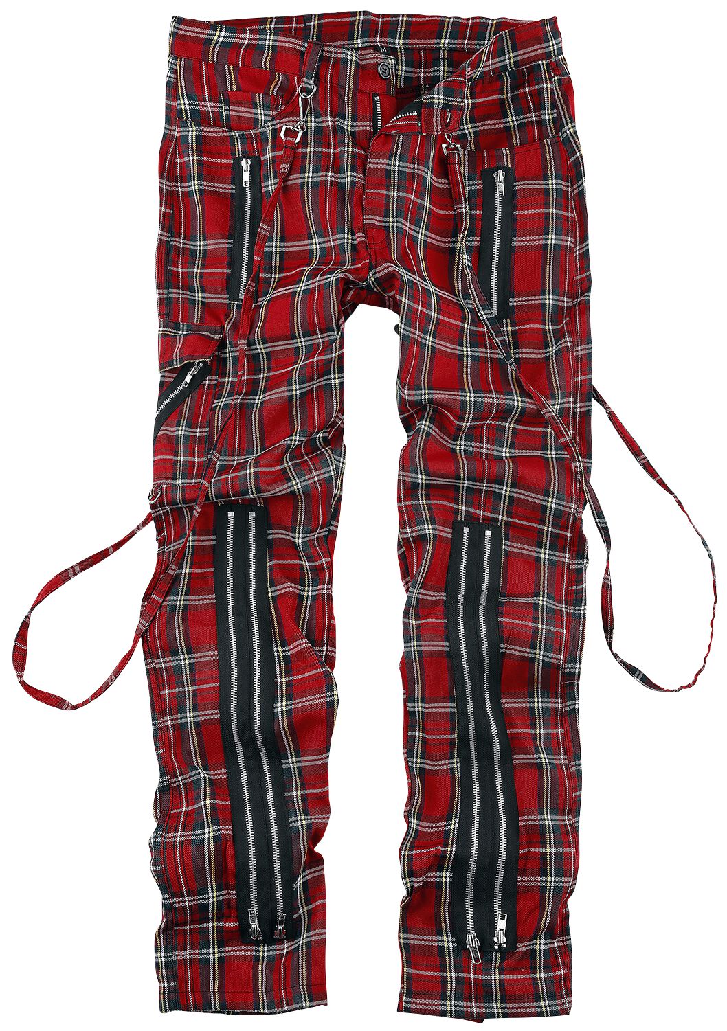 Pantalon en toile Gothic de Banned Alternative - Avengence Check - S à XXL - pour Homme - rouge - Banned Alternative