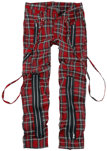 Pantalon en toile Gothic de Banned Alternative - Avengence Check - S à XXL - pour Homme - rouge - Banned Alternative