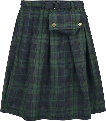 Jupe mi-longue Gothic de Banned Alternative - Kilt Fear Is Over - S à 3XL-4XL - pour Homme - vert - Banned Alternative