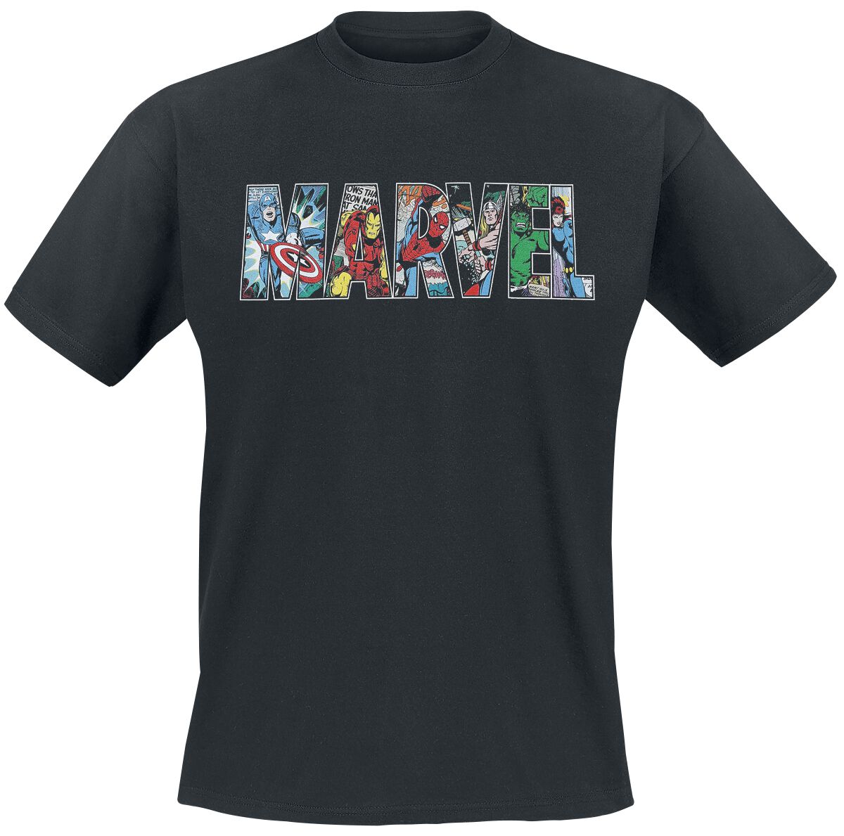 T-Shirt Manches courtes  de Marvel - Character Logo - S à XXL - pour Homme - noir - Marvel