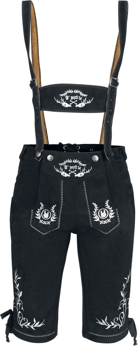 Pantalon imitation cuir  de Collection Spéciale EMP - Oktoberfest Kunstlederhose Calla - S à XXL - pour Femme - noir - Collection Spéciale EMP