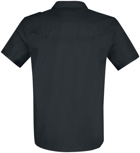 Chemise manches courtes  de Brandit - Chemise Rockstar T/C - S à 5XL - pour Homme - noir - Brandit - View 2