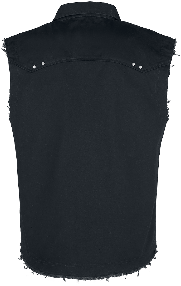 Chemise manches courtes  de Brandit - Chemise Sans Manche Vintage - S à 5XL - pour Homme - noir - Brandit - View 2