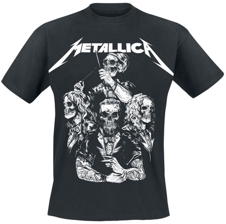 T-Shirt Manches courtes  de Metallica - S&M2 Crâne Costume - S à XXL - pour Homme - noir - metallica