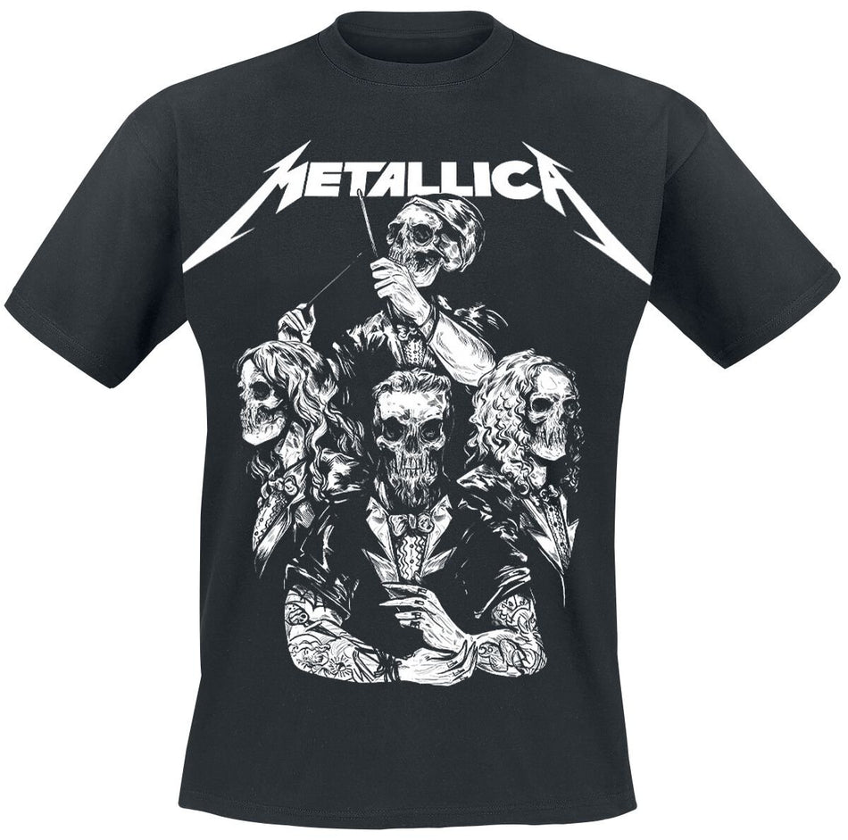 T-Shirt Manches courtes  de Metallica - S&M2 Crâne Costume - S à XXL - pour Homme - noir - metallica