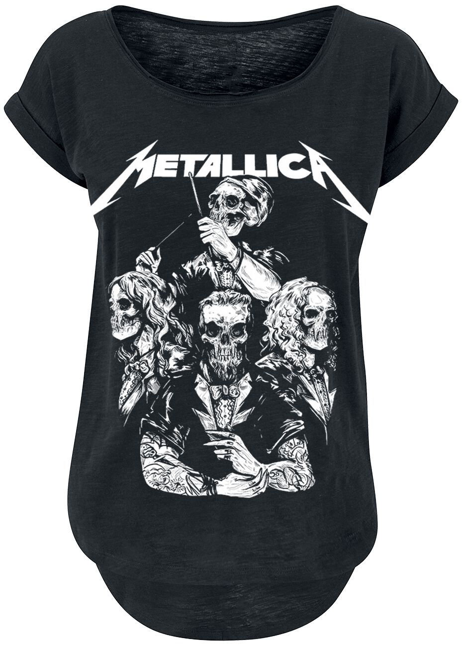 T-Shirt Manches courtes  de Metallica - S&M2 Crâne Costume - S à XXL - pour Femme - noir - metallica