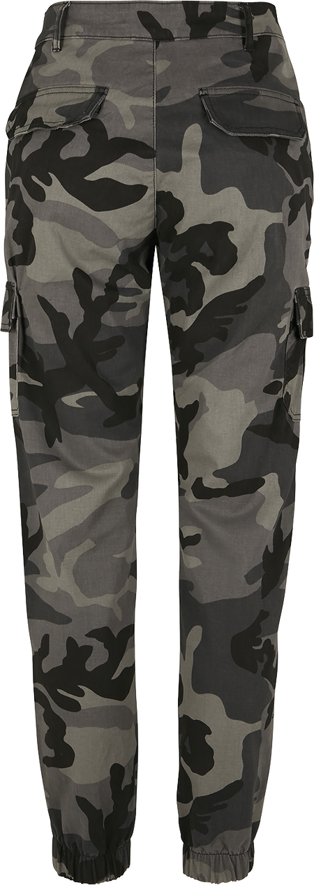 Pantalon Cargo  de Urban Classics - Pantalon Cargo Taille Haute Camouflage Femme - 26 à 28 - pour Femme - camouflage sombre - Urban Classics - View 2