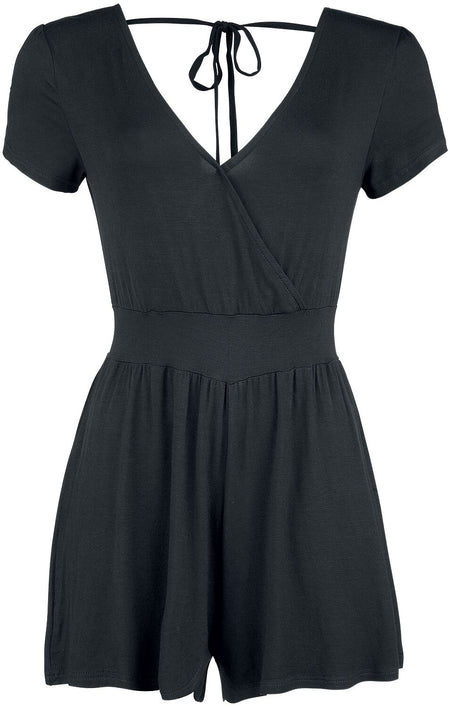 Salopette  de Forplay - Combi-short Nouée Dans Le Dos - XS à XL - pour Femme - noir - Forplay