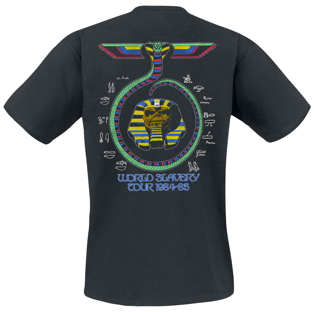 T-Shirt Manches courtes  de Iron Maiden - World Slavery Tour 1984-1985 - S à M - pour Homme - noir - Iron Maiden - View 2