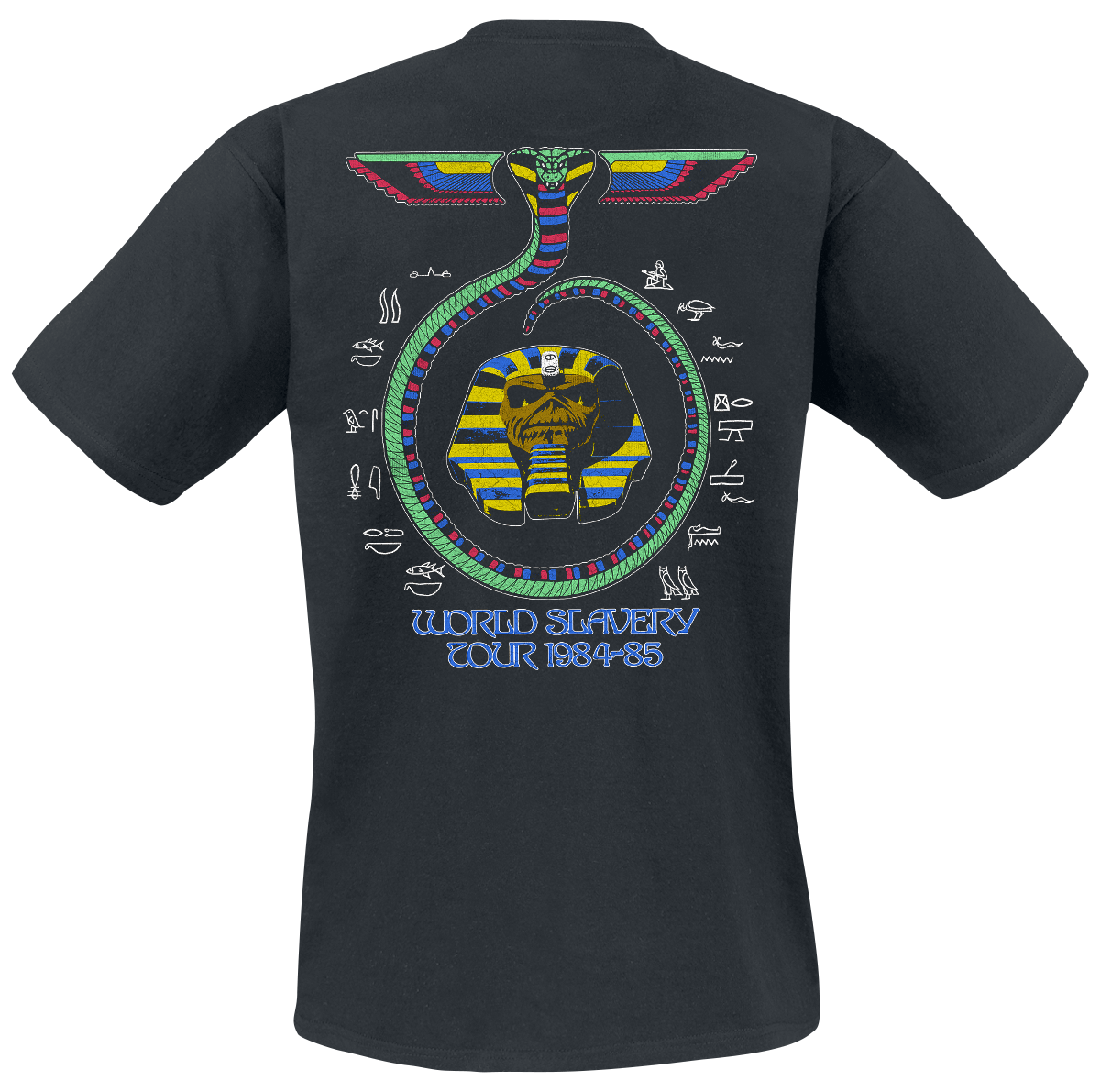 T-Shirt Manches courtes  de Iron Maiden - World Slavery Tour 1984-1985 - S à L - pour Homme - noir - Iron Maiden - View 2