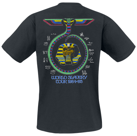 T-Shirt Manches courtes  de Iron Maiden - World Slavery Tour 1984-1985 - S à L - pour Homme - noir - Iron Maiden - View 2